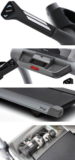 VISION TF40 Classic 電動跑步機：直覺快捷鍵/爬坡電動調整/預蠟跑帶/極致避震系統/3.0匹馬力