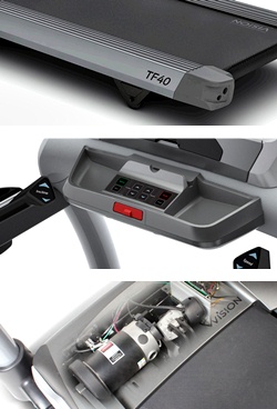 喬山VISION TF40 Elegant 電動跑步機：Orthobelt免保養預蠟跑帶/Ultra Zone極制避震系統/0~15%爬坡訓練電動調整/3.0匹高性能持續馬力