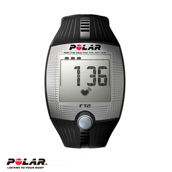 Polar FT2 黑色簡單易用健身心率錶